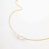 Graduated Pearl Chain Necklace
