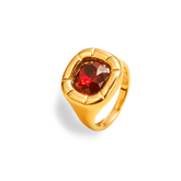 Vintage Square Stone Inlaid Ring