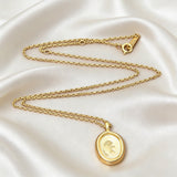Oval Medallion Pendant Necklace