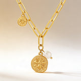 Bee Medallion Charm Necklace