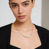 Graduated Pearl Chain Necklace