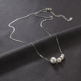 Graduated Pearl Chain Necklace