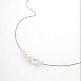 Graduated Pearl Chain Necklace
