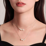 Graduated Pearl Chain Necklace
