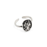 Abstract Face Medallion Ring