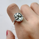 Abstract Face Medallion Ring