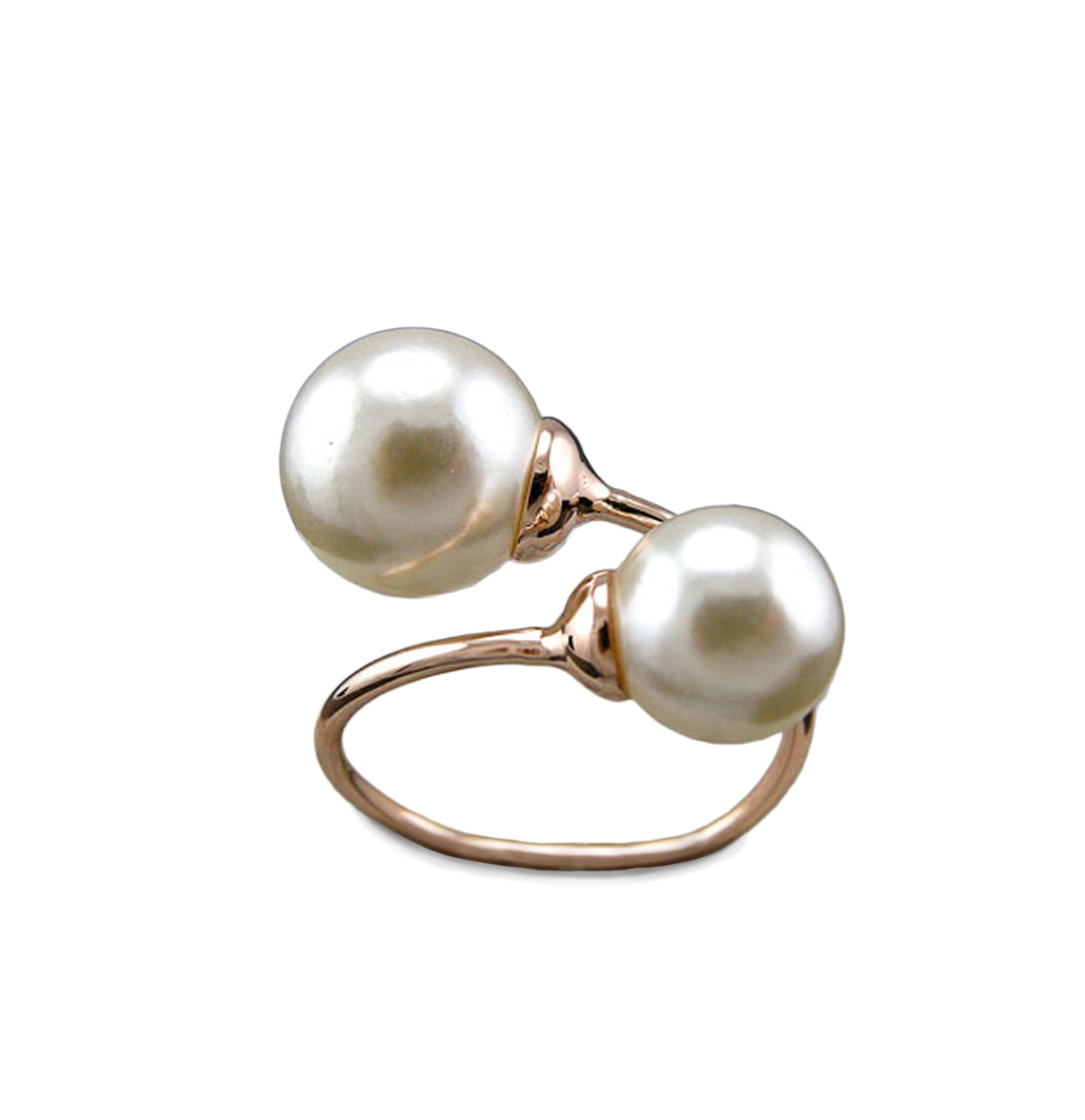 Elegant Twin Pearl Ring