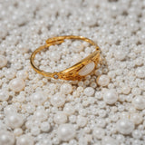 Vintage Star Oval Stone Ring