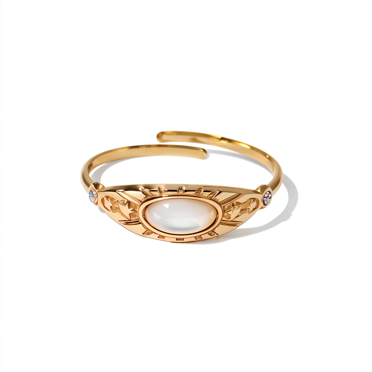 Vintage Star Oval Stone Ring
