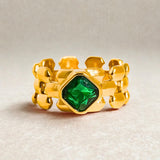 Vintage Square Stone Ring