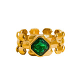 Vintage Square Stone Ring